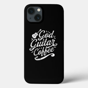 God Guitar Coffee Music Lover Funny Christian iPhone 13 Case