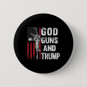 God Guns And Trump 2nd Amendment Flag Ar15 6 Cm Round Badge