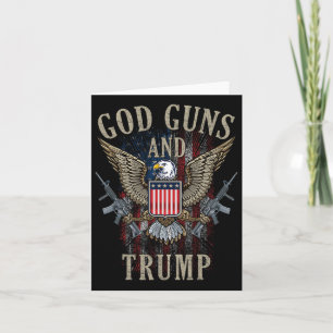 God Guns And Trump 2nd Amendment Flag Ar15 America Card
