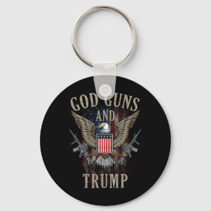 God Guns And Trump 2nd Amendment Flag Ar15 America Key Ring