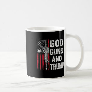 God Guns And Trump 2nd Amendment Flag Ar15 Coffee Mug