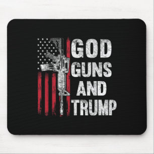 God Guns And Trump 2nd Amendment Flag Ar15 Mouse Mat