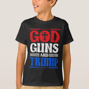 God Guns And Trump American Flag Patriot T-Shirt