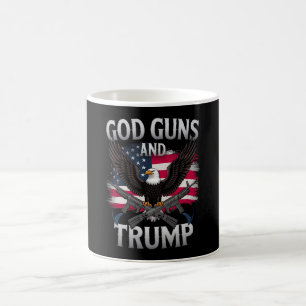 God Guns And Trump Eagle American Flag Vintage Coffee Mug