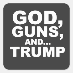 God, Guns, and Trump inauguration Day 2025 Square Sticker