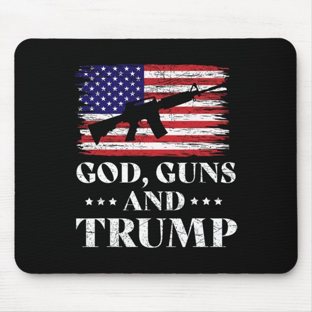 God Guns And Trump  Mouse Mat (Front)
