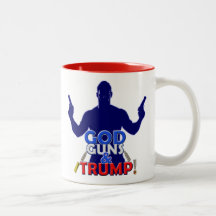 God Guns and Trump Red White Blue 2017 Coffee Cup