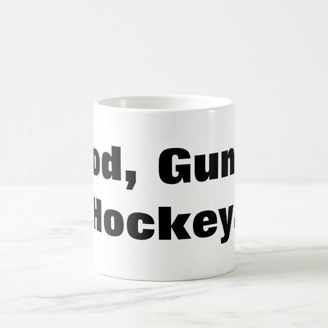 God, Guns, Hockey. Coffee Mug (Center)