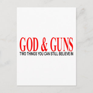 GOD & GUNS POSTCARD