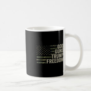 God Guns Trump Freedom - Funny Camouflage Pro Gun Coffee Mug