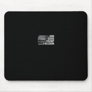 God Guns Trump Freedom - Funny Christian Pro Gun U Mouse Mat