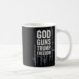 God Guns Trump Freedom - Funny Pro Gun Usa Flag (o Coffee Mug