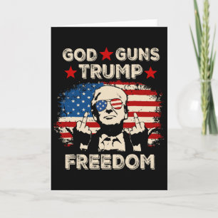 God Guns Trump Freedom Republican Conservative Vin Card