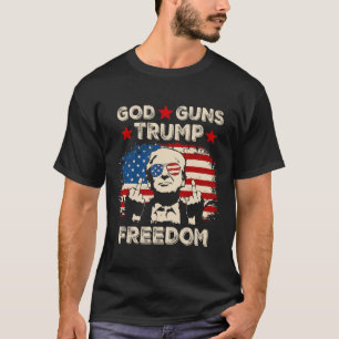 God Guns Trump Freedom Republican Conservative Vin T-Shirt