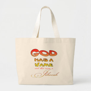 God has a Name Jehovah Large Tote Bag
