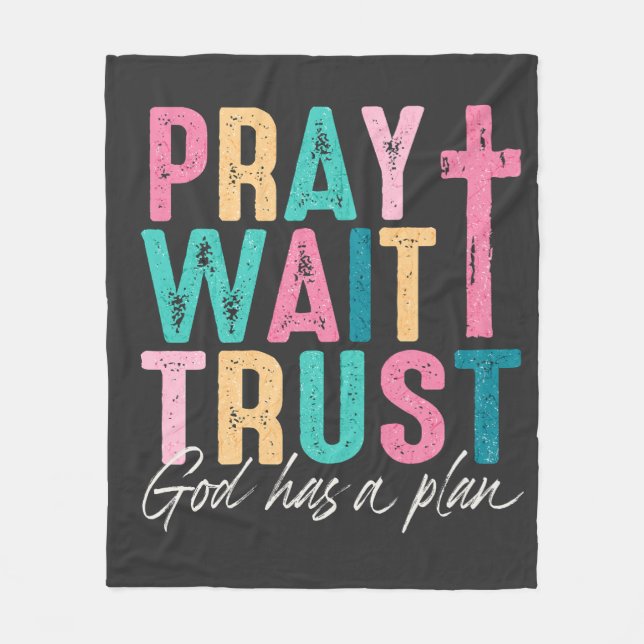 God Has A Plan Fleece Blanket (Front)
