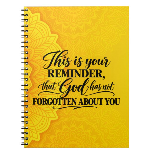 God has not forgot  notebook (Front)