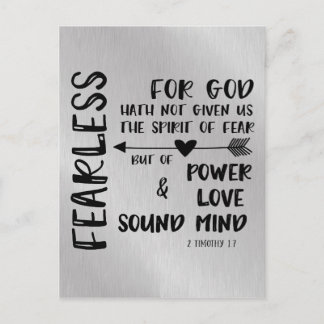 God Has not given us Spirit of Fear Scripture Postcard