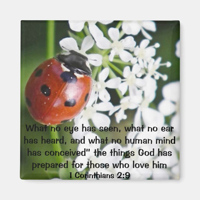God has prepared bible verse 1 Corinthians 2:9 Magnet (Front)