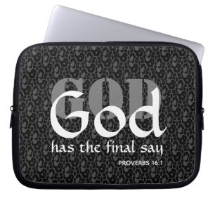 GOD HAS THE FINAL SAY LAPTOP SLEEVE