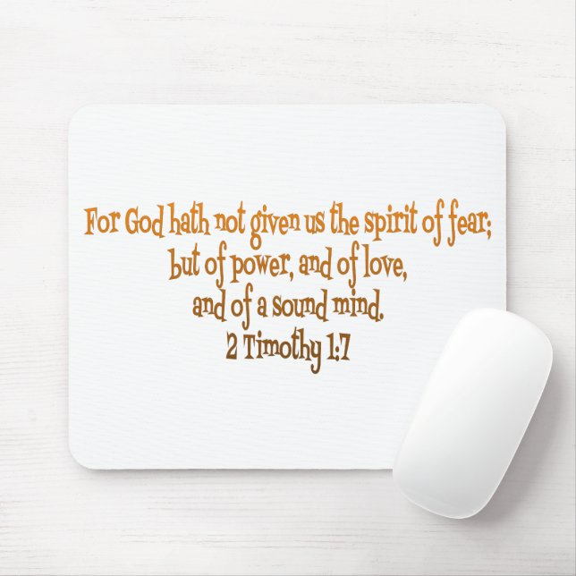 God Hath Not Given Us The Spirit Of Fear Mouse Mat (With Mouse)