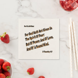 God Hath Not Given Us The Spirit Of Fear Napkin