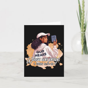 God Hears When We Pray Faith Black History Month Card