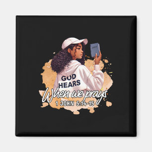 God Hears When We Pray Faith Black History Month Magnet