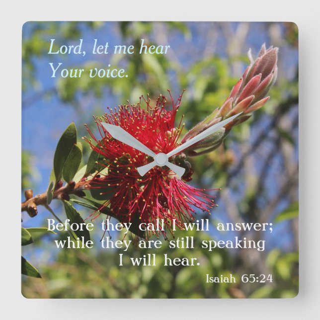 God Hears You Bible Verse Wall Clock (Front)