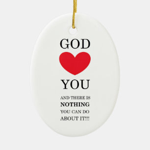 God Heart You Ceramic Tree Decoration