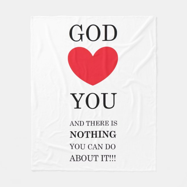 God Heart You Fleece Blanket (Front)