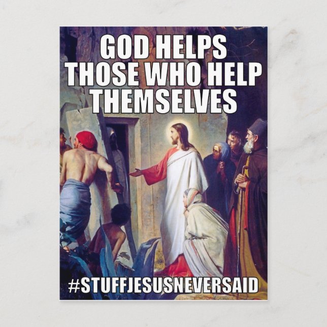 God Helps (SJNS) Postcard (Front)