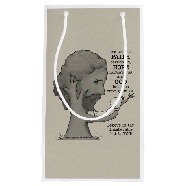 God Holds Us Small Gift Bag (Front)