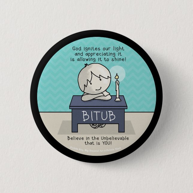 God ignites our Light Button (Front)