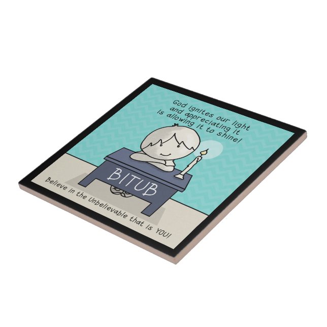 God Ignites Our Light Tile (Side)