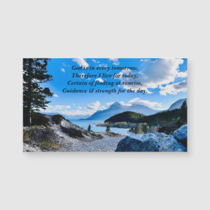 God in Every Tomorrow Quote Mountains Photo Magnet