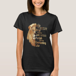 God In My Heart For God Only Graphic Lion Face T-Shirt