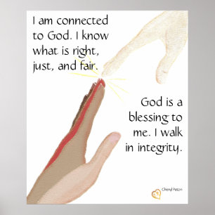God is a blessing. I Walk in Integrity Posters