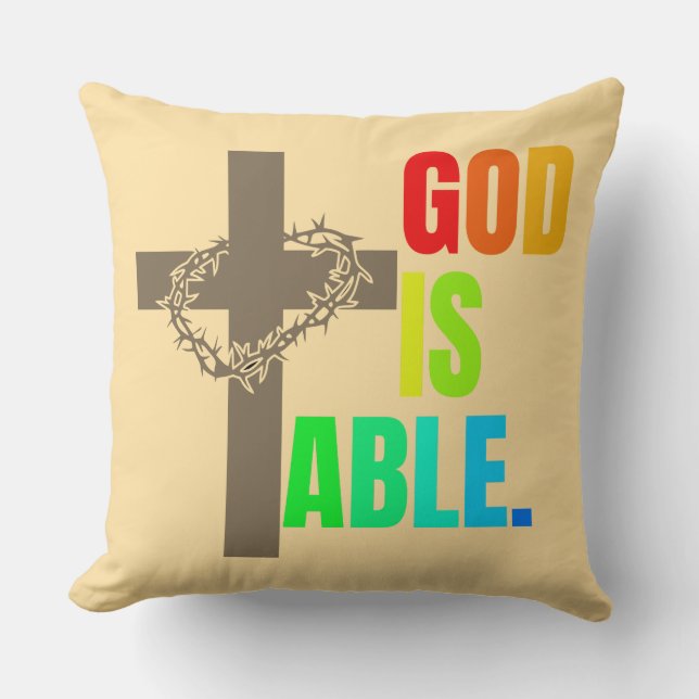 GOD IS ABLE. CUSHION (Front)