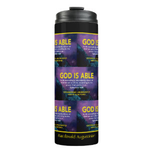GOD IS ABLE Ephesians 3:20 Personalised Scripture Thermal Tumbler