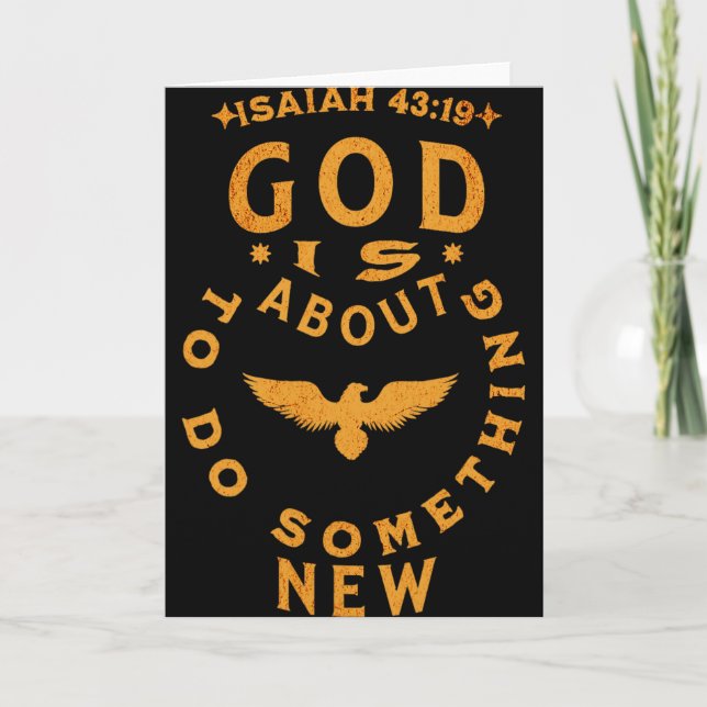 God Is About To Do Soing New Isaiah 4319  Card (Front)