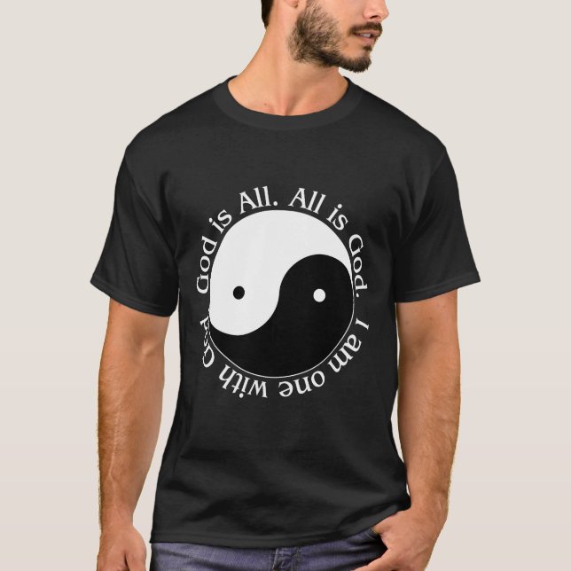 God is All Yin-yang-darkshirt T-Shirt (Front)