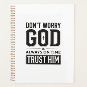 God Is Always on Time Christian Typography Design_ Planner
