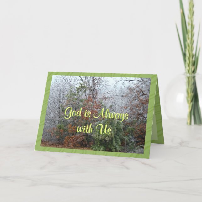 God is Alwayswith-customise any occasion Card (Front)