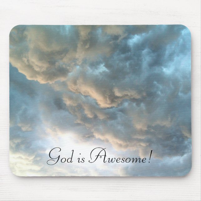God is Awesome - Clouds Mousepad (Front)