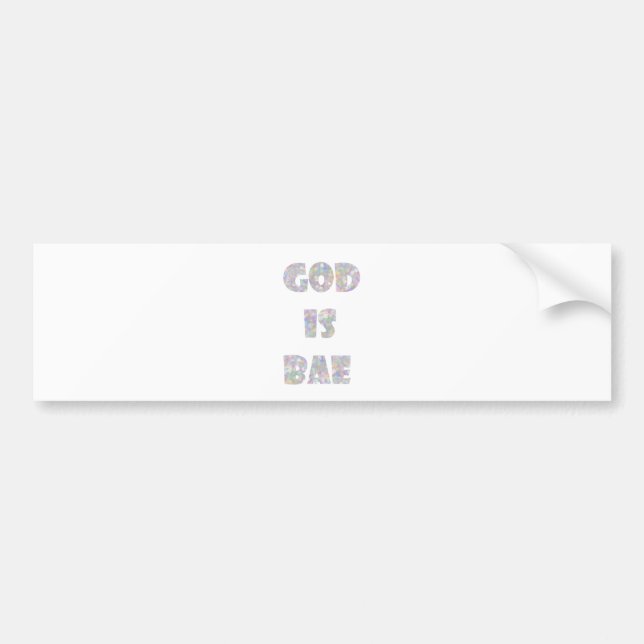 god is bae bumper sticker (Front)