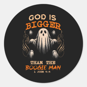 God Is Bigger Soky Season Christian Funny Hallowee Classic Round Sticker