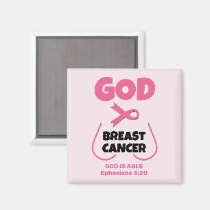 GOD IS BIGGER THAN BREAST CANCER Christian Magnet