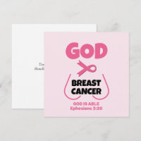 GOD IS BIGGER THAN BREAST CANCER Prayer Card