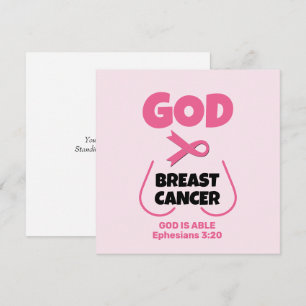 GOD IS BIGGER THAN BREAST CANCER Prayer Card